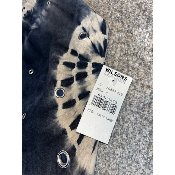 VINTAGE Wilsons Leather Maxima Womens Suede Leather Halter Top Tie Dye Rivets XL - Picture 5 of 8